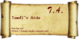 Tamás Aida névjegykártya